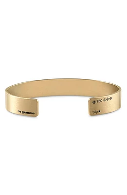 le gramme Men's 33G Brushed 18K Gold Cuff Bracelet in Yellow Gold at Nordstrom, Size Large