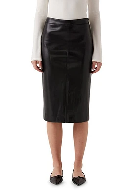 Sophie Rue Bridget Faux Leather Midi Pencil Skirt Black at Nordstrom,