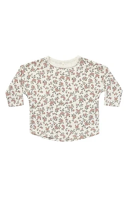 QUINCY MAE Meadow Floral Brushed Jersey T-Shirt in Ivory at Nordstrom, Size 6-12 M