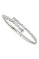 Nadri Flutter Cubic Zirconia Bypass Bracelet in Rhodium at Nordstrom