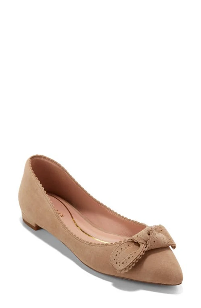 Cole Haan Bellport Skimmer Flat Blush Tan Suede at Nordstrom,