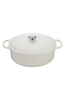 Le Creuset Signature Quart Oval Enamel Cast Iron French/Dutch Oven in White at Nordstrom