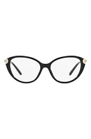 Michael Kors Savoie 53mm Cat Eye Optical Glasses in Black at Nordstrom