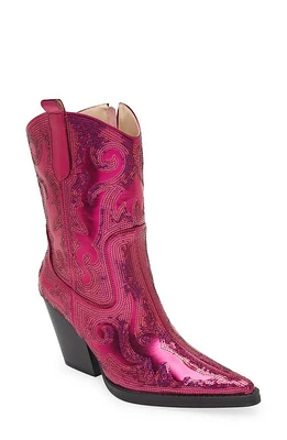 AZALEA WANG Merril Western Boot Fuchsia at Nordstrom,