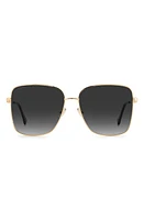 Jimmy Choo Hesters 59mm Gradient Square Sunglasses in Black Gold /Grey Shaded at Nordstrom