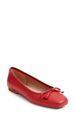 Nordstrom Ashton Perforated Ballet Flat in Red Pompeii at Nordstrom, Size 8