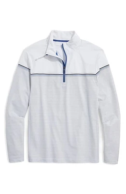 vineyard vines Sankaty Stripe Half-Zip Performance Pullover White Cap at Nordstrom,