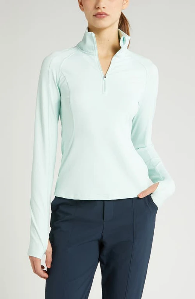 zella Replay Piqué Quarter Zip Top at Nordstrom,