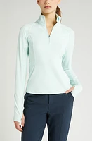 zella Replay Piqué Quarter Zip Top at Nordstrom,