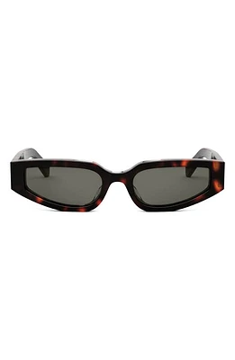 CELINE Triomphe 54mm Geometric Sunglasses in Dark Havana /Smoke at Nordstrom