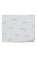 Pehr Follow Me Organic Cotton Crib Sheet in Follow Me Whale at Nordstrom