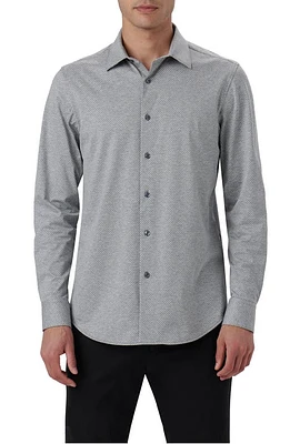 Bugatchi James OoohCotton Dot Button-Up Shirt Cement at Nordstrom,