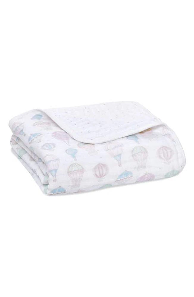 aden + anais Dream Organic Cotton Muslin Blanket in Above The Clouds Pink at Nordstrom