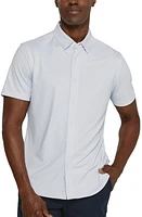 7 Diamonds Cassian Geometric Print Short Sleeve Performance Button-Up Shirt at Nordstrom,