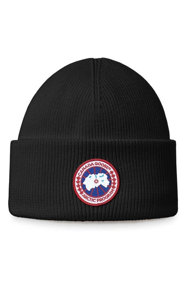 Canada Goose Kids' Arctic Disc Merino Wool Toque Beanie in Black at Nordstrom