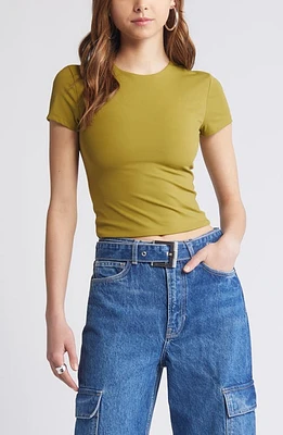 Open Edit Smooth Short Sleeve Top at Nordstrom,