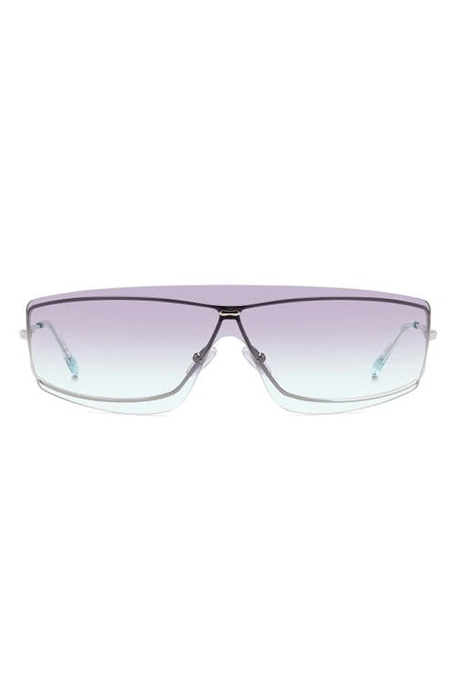 Isabel Marant 99mm Gradient Oversize Shield Sunglasses in Silver Green/Violet Green at Nordstrom