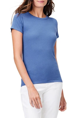 NIC+ZOE Perfect Knit Rib Cotton Blend T-Shirt in Morning Glory at Nordstrom, Size Large