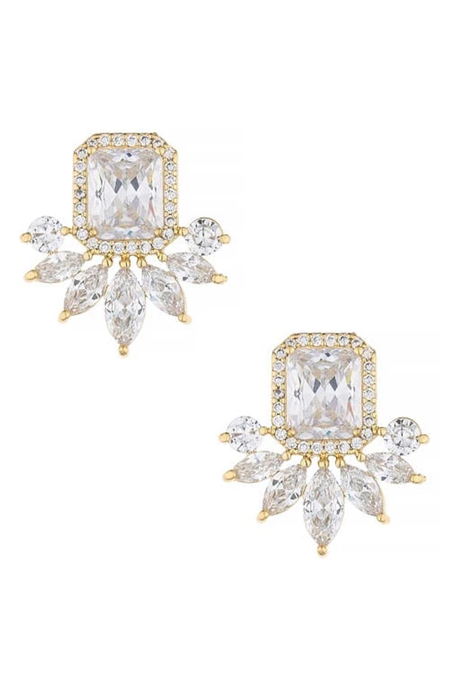 Ettika Crystal Stud Earrings in Gold at Nordstrom