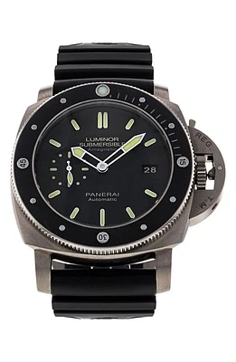 Watchfinder & Co. Panerai Preowned Luminor Submersible Automatic Rubber Strap Watch, 47mm in Black at Nordstrom