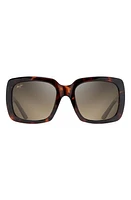 Maui Jim Two Steps 55mm PolarizedPlus2 Square Sunglasses in Tortoise at Nordstrom