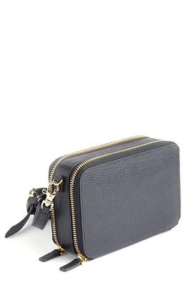 ROYCE New York Leather Crossbody Camera Bag in Black at Nordstrom