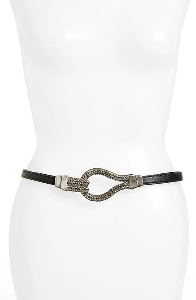 Raina Eternity Leather Belt in Black at Nordstrom