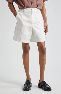 Valentino Stretch Cotton Bermuda Shorts Ivory at Nordstrom, Us