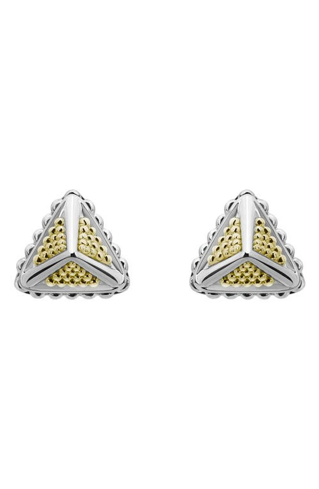 LAGOS KSL Two-Tone Pyramid Stud Earrings in Silver at Nordstrom