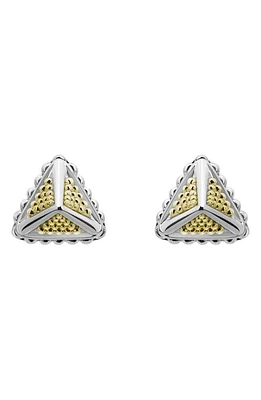 LAGOS KSL Two-Tone Pyramid Stud Earrings in Silver at Nordstrom