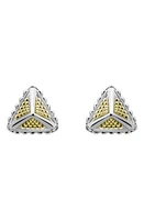 LAGOS KSL Two-Tone Pyramid Stud Earrings in Silver at Nordstrom