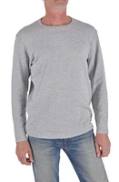 HIROSHI KATO The Drill Crewneck Long Sleeve T-Shirt Heather Gray at Nordstrom,