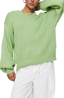 Princess Polly Harmony Balloon Sleeve Sweater Sage at Nordstrom,