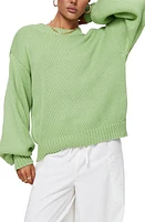 Princess Polly Harmony Balloon Sleeve Sweater Sage at Nordstrom,