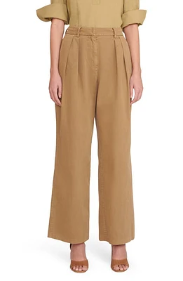 STAUD Luisa Wide Leg Cotton Twill Pants in Rosemary at Nordstrom, Size 10