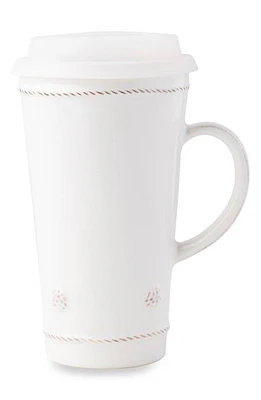 Juliska Berry & Thread Ceramic Travel Mug in Whitewash at Nordstrom