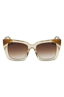 DIFF Lizzy 54mm Gradient Cat Eye Sunglasses in Honey Crystal at Nordstrom