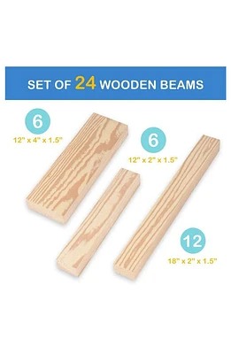 PLAYLEARN 24-Piece Foam Beam Building Block Set at Nordstrom