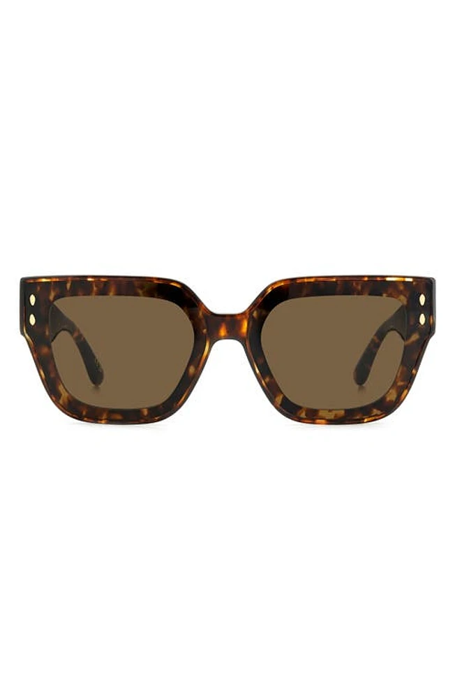 Isabel Marant 65mm Oversize Square Sunglasses in Havana/Brown at Nordstrom