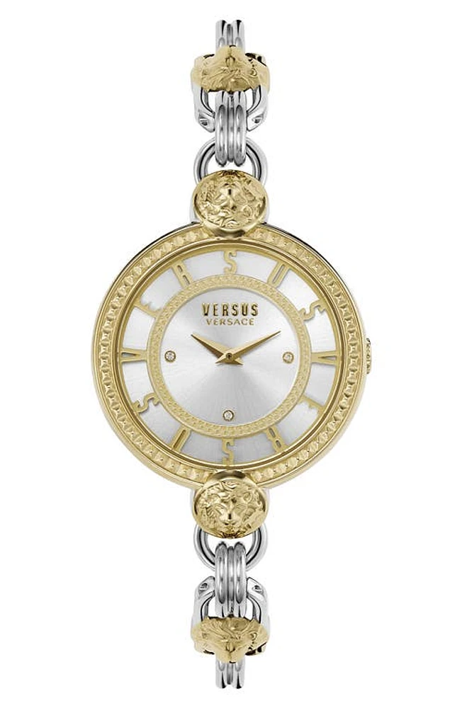 VERSUS Versace Les Docks Two-Tone Bracelet Watch, 36mm in Two Tone at Nordstrom