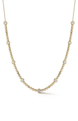 Dana Rebecca Designs Lulu Jack Diamond Bezel Frontal Necklace in Yellow Gold at Nordstrom, Size 18