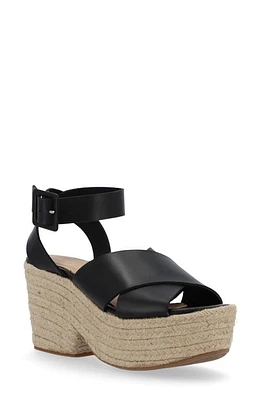 ALOHAS Lyla Ankle Strap Espadrille Platform Sandal Black at Nordstrom,