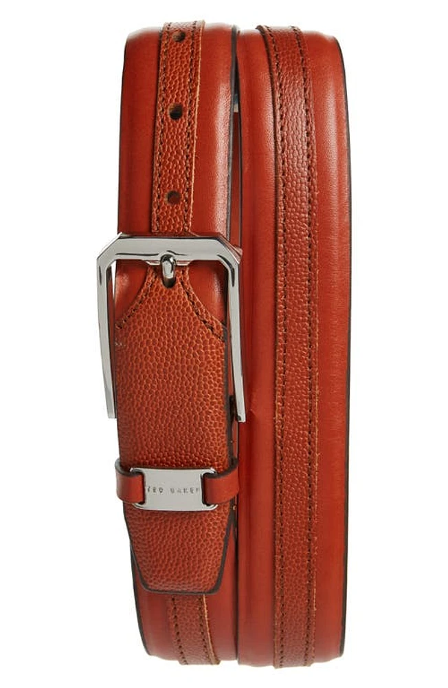 Ted Baker London Siymon Mix Texture Leather Belt Tan at Nordstrom,