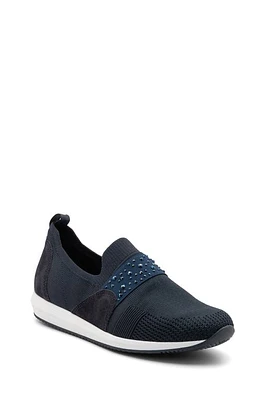 ara Lynn Knit Slip-On Sneaker Navy Wovenstretch at Nordstrom,