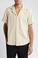 OAS Beige Machu Terry Cloth Camp Shirt at Nordstrom,