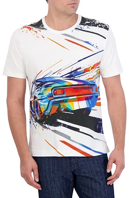 Robert Graham Grand Speed T-Shirt White at Nordstrom,