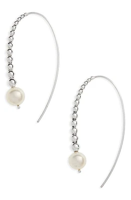 LAGOS Threader Pearl Earrings in Silver at Nordstrom