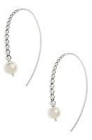 LAGOS Threader Pearl Earrings in Silver at Nordstrom