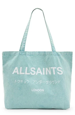 AllSaints Underground ACI Denim Tote in Costello Blue at Nordstrom