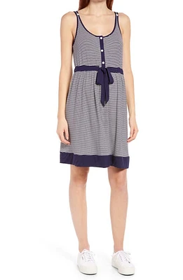 Savi Mom Carolina Stripe Maternity Dress Blk/wht Stripes at Nordstrom,